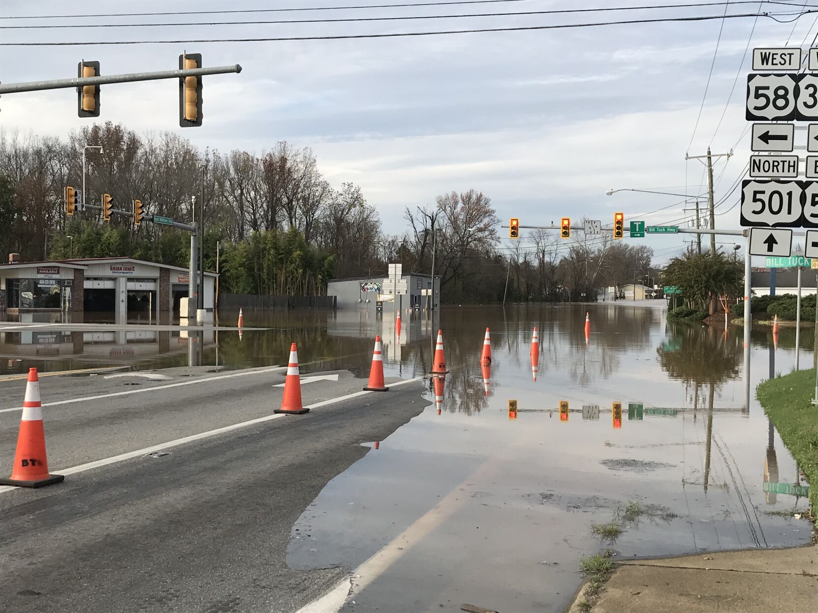 Flood waters close 501:58 by 3 p.m. Saturday.jpg